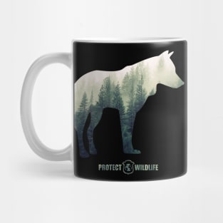 Protect Wildlife - Nature - Wolf Silhouette Mug